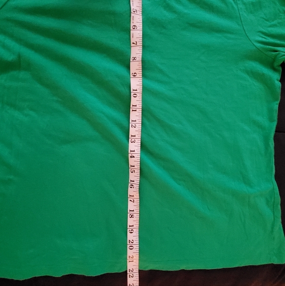 Talbots Women's Green Ruffle Front V-neck 3/4 Tee - Picture 9 of 14